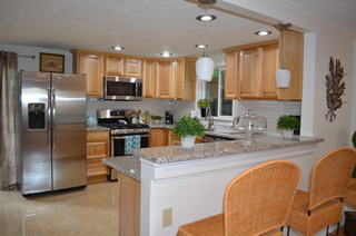 Kitchen view from dining room.