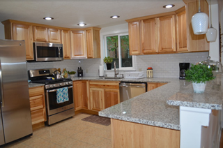 Kitchen view from dining room.